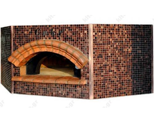 Χτιστός Φούρνος Πίτσας Αερίου & Ξύλου 8 Πίτσες 30 εκ. PENTAGONALE CEKY Ιταλίας
