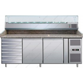 Ψυγείο πίτσας με ανεξάρτητο ψυγείο υλικών FORCOLD Ιταλίας