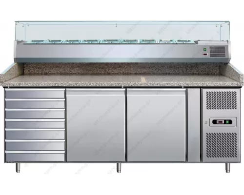 Refrigerator for Pizza 202,5 x 80 cm G-PZ2610TN-FC FORCOLD Italy