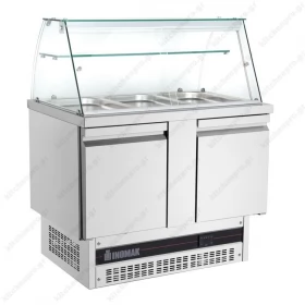 Saladette Refrigerated Counter-Cooler 108 x 70 cm 2 Doors & Showcase BSVP7300 ΙΝΟΜΑΚ Greece 