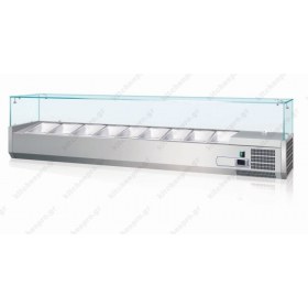 Επιτραπέζια Βιτρίνα Πίτσας - Τόστ για 10 Λεκανάκια GN1/4 200 εκ SAL 2000-33 FRESH