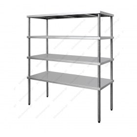 Ανοξείδωτη Ραφιέρα 180 εκ με 4 Ράφια