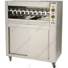 Επαγγελματική Ψησταριά για 19 Κοντοσούβλια Επιδαπέδια - Κεμπάπ SGE19 SERGAS Ελλάδας