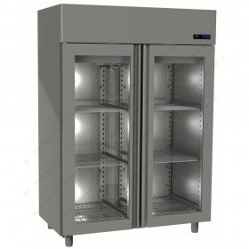 Επαγγελματικό Ψυγείο Θάλαμος-Συντήρηση με 2 Κρυστάλλινες Πόρτες Slim Line 1315 Lt GINOX Ελλάδος