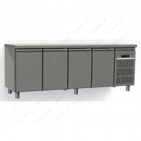 Επαγγελματικό Ψυγείο Πάγκος-Κατάψυξη 220 x 70 εκ. με 4 Πόρτες GINOX Ελλάδος