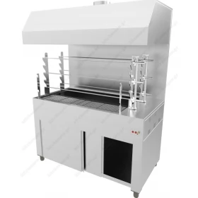 Επαγγελματική Ψησταριά με 3 Σούβλες & Χοάνη BIOKAN Eλλάδος 