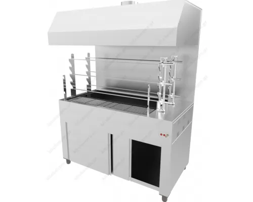 Charcoal Rotisserie with 3 Spits & Hopper BIOKAN Greece