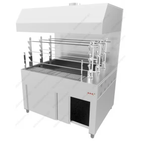 Επαγγελματική Ψησταριά με 9 Σούβλες & Χοάνη BIOKAN Eλλάδος 