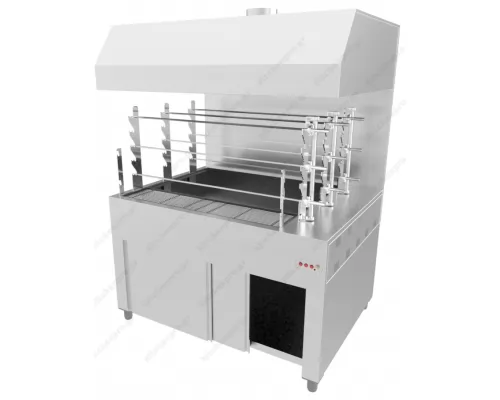 Charcoal Rotisserie with 9 Spits & Hopper BIOKAN Greece