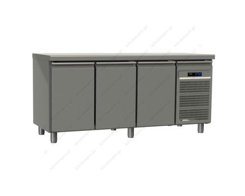 Επαγγελματικό Ψυγείο Πάγκος-Συντήρηση 40 x 60 εκ. 3 Θυρών Ζαχαροπλαστικής GINOX Ελλάδος