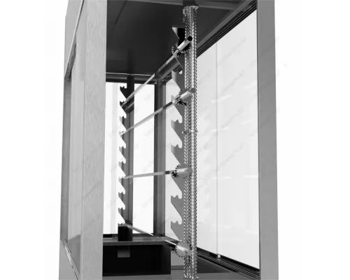 Closed Charcoal BBQ Rotisserie 2 Αxes-8 Spits BIOKAN Greece