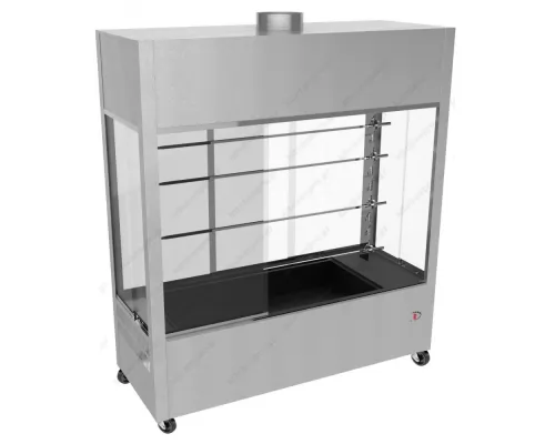 Closed Charcoal BBQ Rotisserie 2 Αxes-8 Spits BIOKAN Greece