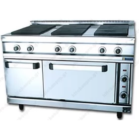 Commercial Electric Cooler with 6 Hobs and Oven FC6FE SERGAS Greece