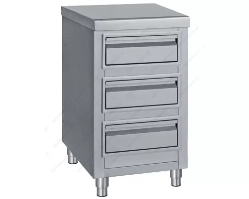 Stainless Steel Cupboard with 3 Drawers