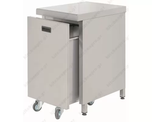 Stainless steel Cupboard with Wheeled Bin