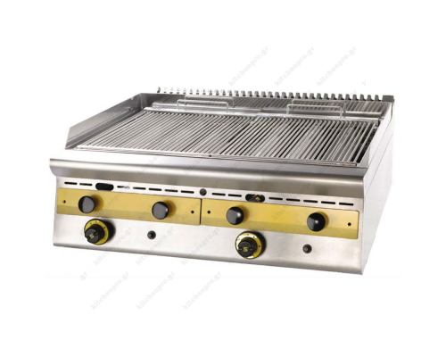 Επαγγελματικό Grill (Γκριλίερα) Αερίου Διπλό 80 x 75 εκ. WG8S7 SERGAS