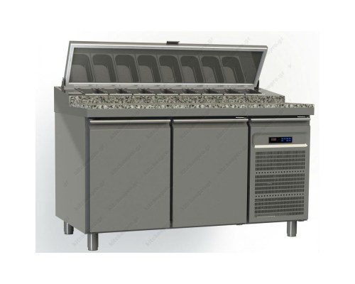 Ψυγείο πίτσας με παγκο γρανίτη GINOX Ελλάδος (145 x 80 εκ.)