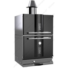 Φούρνος Ξυλοκάρβουνο με Θερμοθάλαμο για 110-130 Κουβέρ "BLACK" KOPA Σλοβενίας