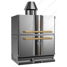 Φούρνος Ξυλοκάρβουνο με Θερμοθάλαμο για 110-130 Κουβέρ "INOX-GOLD" KOPA Σλοβενίας