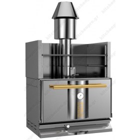 Φούρνος Ξυλοκάρβουνο με Θερμαντικό Ράφι για 80-100 Κουβέρ "INOX GOLD" KOPA Σλοβενίας