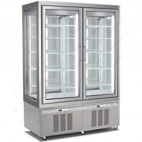 Επαγγελματικό Ψυγείο Βιτρίνα Συντήρηση Γλυκών - Ζαχαροπλαστικής με 2 Ανεξάρτητους Χώρους 132 x 65 x 190 εκ. 7700 LONGONI Ιταλίας