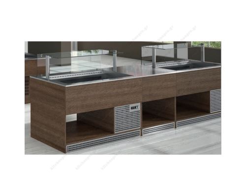 Θερμαινόμενος Μπουφές Bain Marie 3 GN 1/1 ΕΜΑΙΝΟΧ Ιταλίας