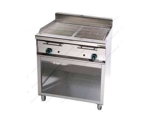 Επαγγελματικό Grill (Γκριλίερα) Αερίου Διπλό 87 x 65 εκ. με βάση WG2 SERGAS