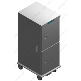 Τροχήλατος Θερμοθάλαμος 24 GN2/1 με Υγρασία CA26GN2/1R-2P EMAINOX Ιταλίας