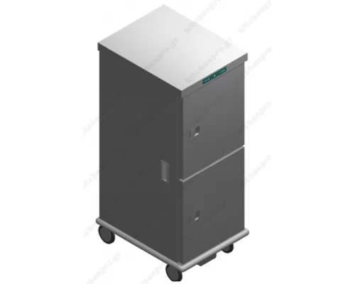 Heated Banquet Cart 24 GN2/1 with Humidity CA26GN2/1R-2P EMAINOX Italy