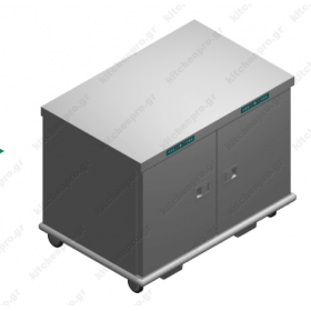 Τροχήλατος Θερμοθάλαμος 26 GN2/1 με Υγρασία EXDUAL26GN2/1R EMAINOX Ιταλίας