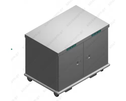 Τροχήλατος Θερμοθάλαμος 26 GN2/1 με Υγρασία EXDUAL26GN2/1R EMAINOX Ιταλίας