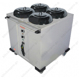 Θερμαινόμενο Τροχήλατο Μεταφοράς Πιάτων Ø240-320mm HPL432