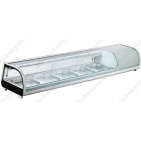 Επιτραπέζια Βιτρίνα Sushi για 5 Λεκανάκια GN1/2 180 εκ. RTS-132L ITALSTAR