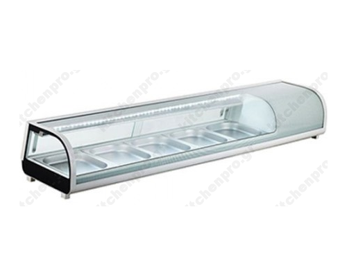 Επιτραπέζια Βιτρίνα Sushi για 5 Λεκανάκια GN1/2 180 εκ. RTS-132L ITALSTAR