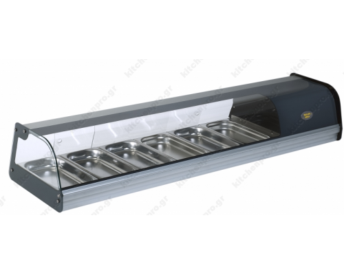 Επιτραπέζια Βιτρίνα Sushi για 6 Λεκανάκια GN1/3 145εκ TPR60 ROLLERGRILL Γαλλίας