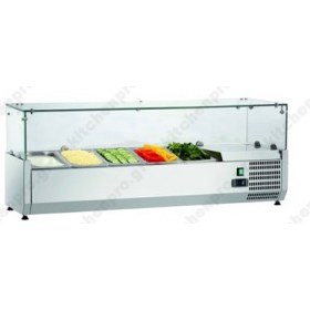 Επιτραπέζια Βιτρίνα Πίτσας - Τόστ για 5 Λεκανάκια GN1/4 120 εκ SAL 1200-33 FRESH