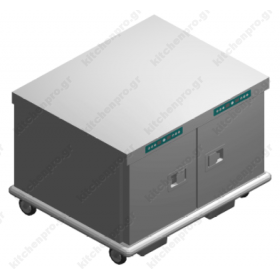 Τροχήλατος Θερμοθάλαμος 14 GN1/1 με Υγρασία UCDUAL14GN1/1R EMAINOX Ιταλίας