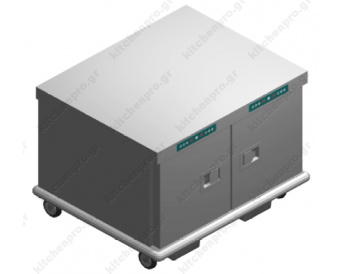 Τροχήλατος Θερμοθάλαμος 14 GN1/1 με Υγρασία UCDUAL14GN1/1R EMAINOX Ιταλίας