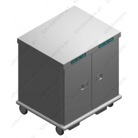 Τροχήλατος Θερμοθάλαμος 26 GN1/1 με Υγρασία EXDUAL26GN1/1R EMAINOX Ιταλίας