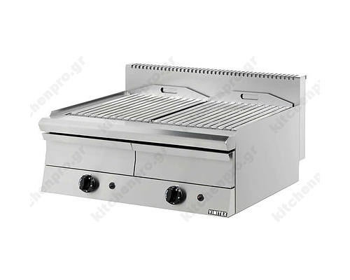 Επαγελματικό Grill Αερίου Διπλό 80 x 70 εκ. 5002 VIMITEX Ελλάδoς