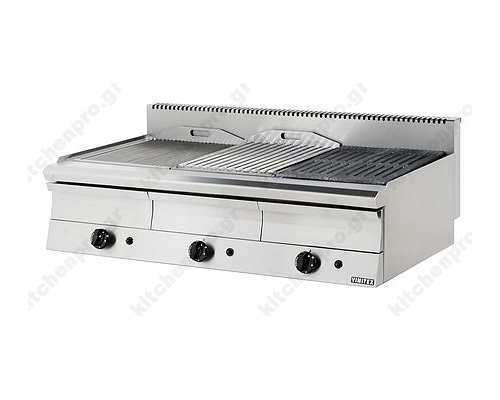 Επαγγελματικό Grill Αερίου Τριπλό 120 x 70 εκ. 753 VIMITEX Ελλάδος