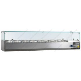 Επιτραπέζια Βιτρίνα Πίτσας - Τόστ για 8 Λεκανάκια GN1/4 180 εκ. VK33-180 TEFCOLD Δανίας