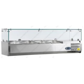 Επιτραπέζια Βιτρίνα Πίτσας - Τόστ για 4 Λεκανάκια GN1/3 120 εκ. VK38-120-i TEFCOLD Δανίας