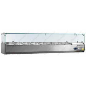 Επιτραπέζια Βιτρίνα Πίτσας - Τόστ για 8 Λεκανάκια GN1/3 180 εκ. VK38-180-i TEFCOLD Δανίας