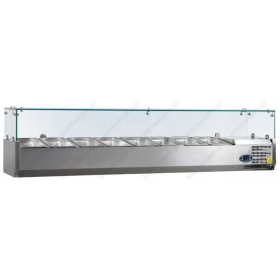 Επιτραπέζια Βιτρίνα Πίτσας - Τόστ για 8 Λεκανάκια GN1/3 180 εκ. VK38-180-i TEFCOLD Δανίας