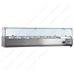 Επιτραπέζια Βιτρίνα Πίτσας - Τόστ για 7 Λεκανάκια GN1/4 150 εκ.  VK33-150 TEFCOLD Δανίας