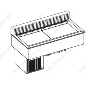 Ψυχόμενος Μπουφές με Λεκάνη & Ψηλή Αεροκουρτίνα 2GN 1/1 TECNOSTEEL Ιταλίας
