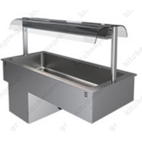 Ψυχόμενος Μπουφές με Λεκάνη Στατικής Ψύξης 3GN 1/1 TECNOSTEEL Ιταλίας