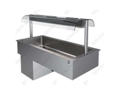 Ψυχόμενος Μπουφές με Λεκάνη Στατικής Ψύξης 3GN 1/1 TECNOSTEEL Ιταλίας