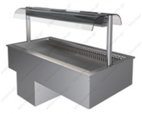 Ψυχόμενος Μπουφές με Λεκάνη & Αεροκουρτίνα 5GN 1/1 TECNOSTEEL Ιταλίας